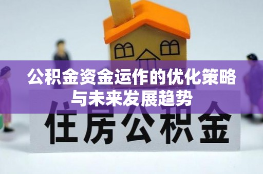 木垒公积金资金运作的优化策略与未来发展趋势